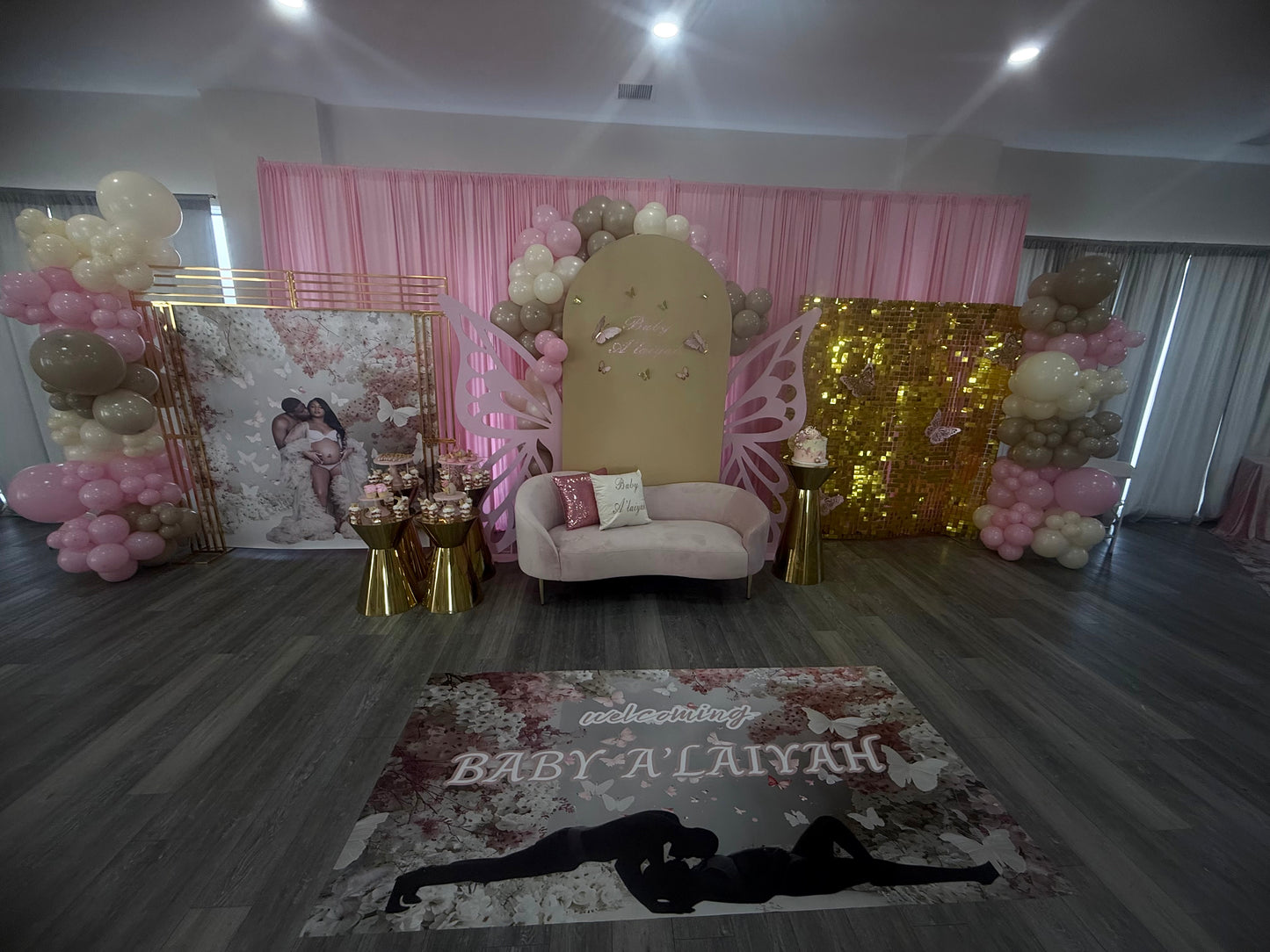 Pink Velvet Loveseat