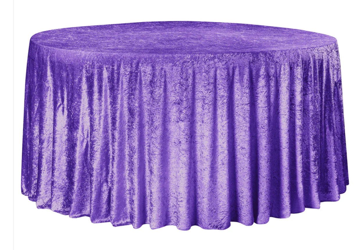 Velvet Tablecloth Purple