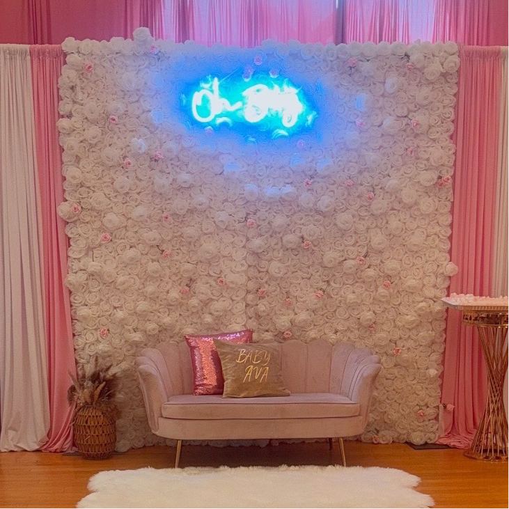 Velvet Loveseat- light pink