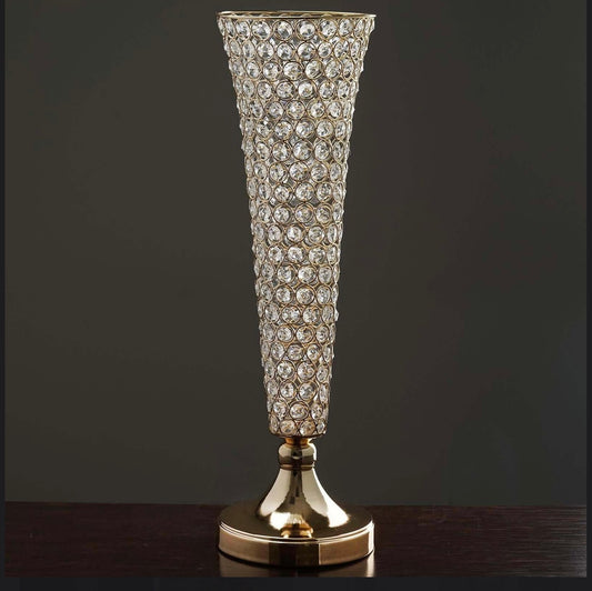 Crystal Trumpet Vase Centerpiece