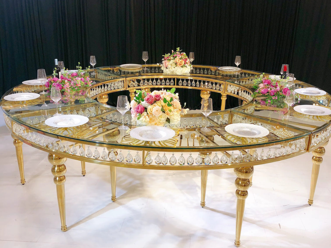 Gold Serpentine Table