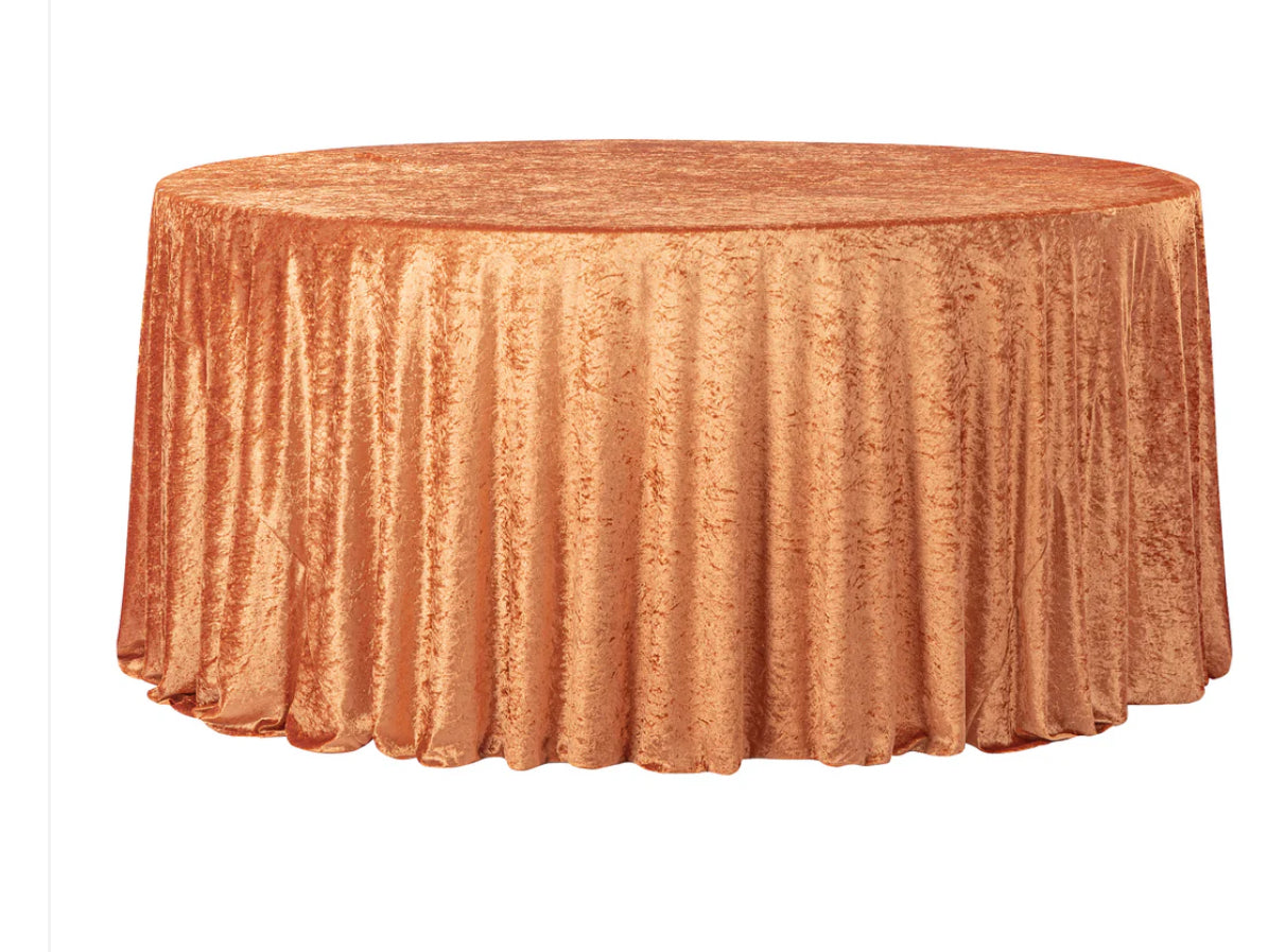 Velvet tablecloth Rust