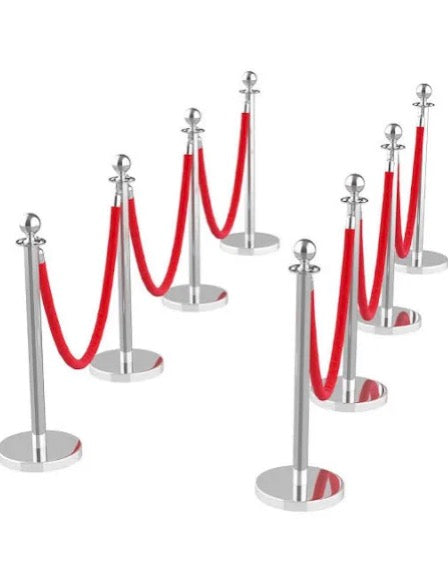Stanchions Set Silver