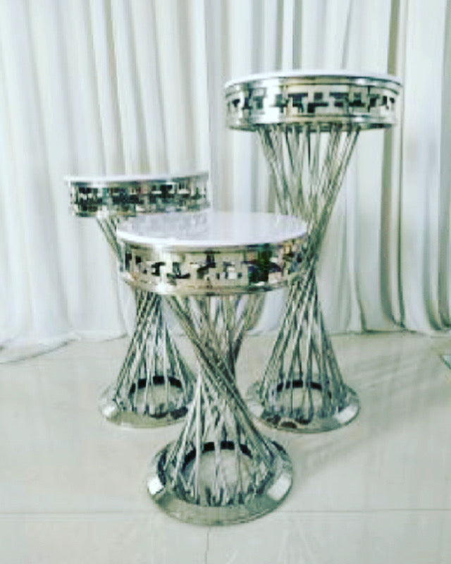 Silver Twisted Pedestal