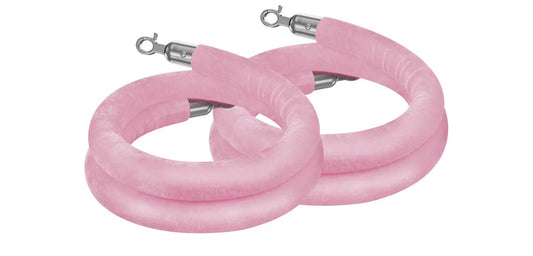 Stanchion Velvet Rope Pink & silver
