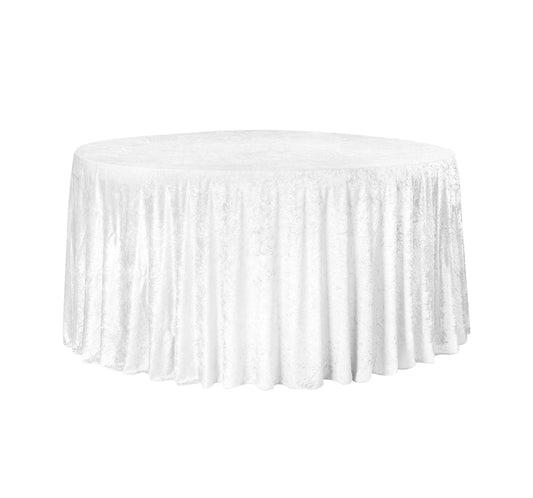 Velvet tablecloth white