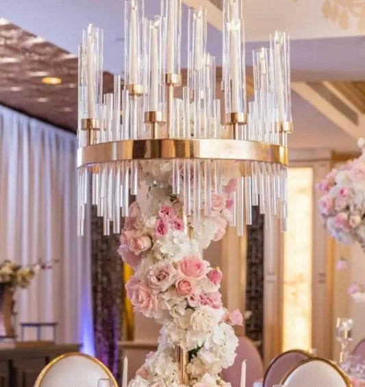 Gold 9 arm Candelabra Centerpiece