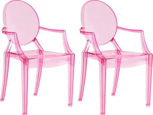 Children Pink Ghost Arm Chair