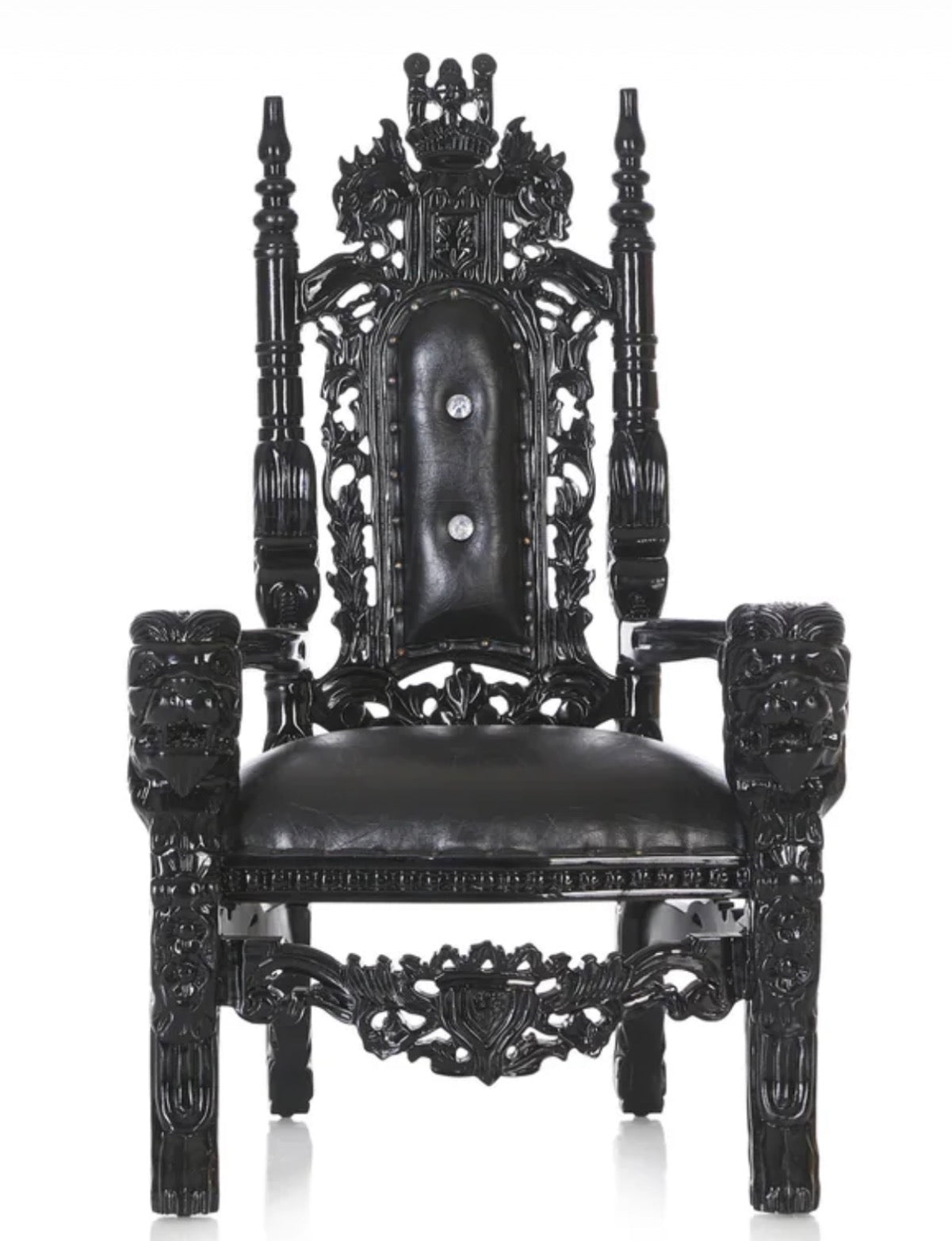 Kid Throne Chair Black