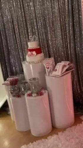White Metal Pedestal