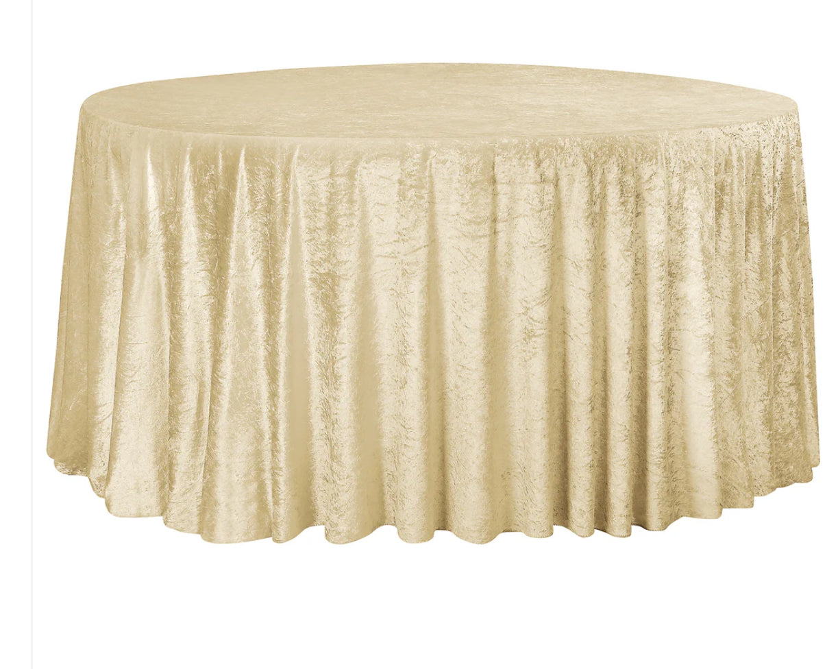 Velvet tablecloth Tan
