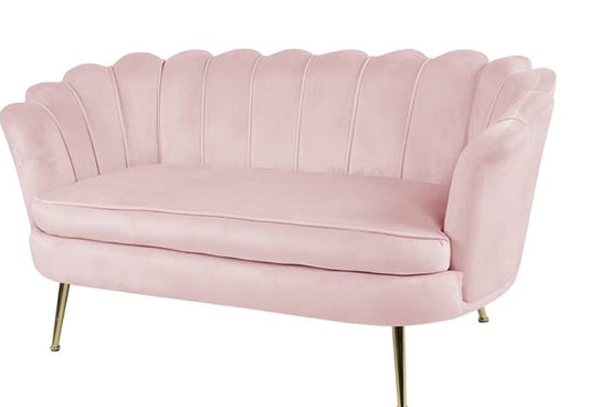 Velvet Loveseat- light pink