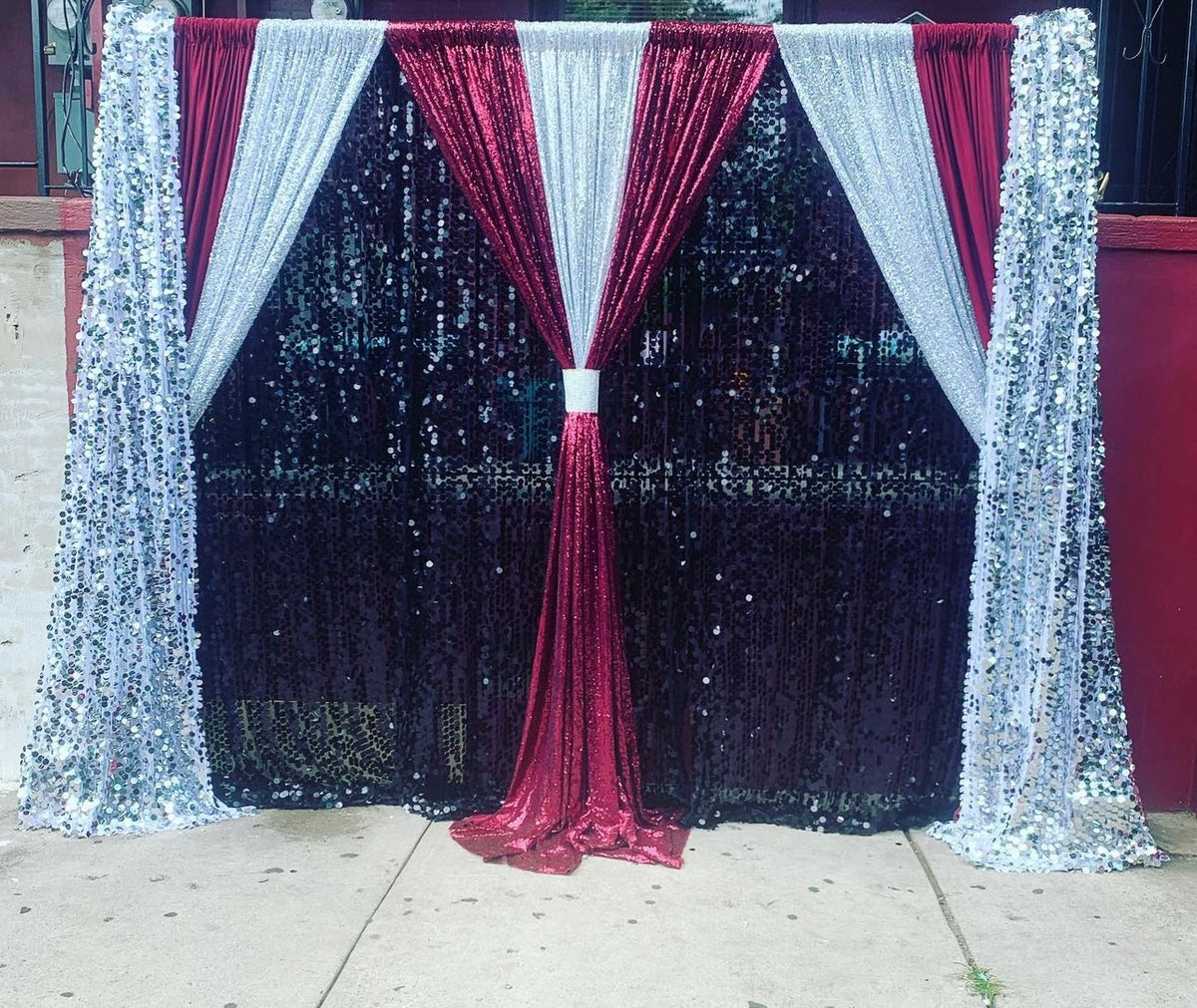 Double Backdrop Luxury Double Panel Backdrop – Dior Elegant Party Rentals
