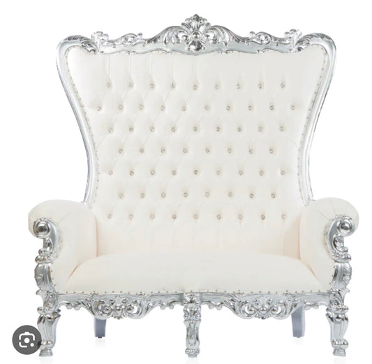 White & silver Lovseat