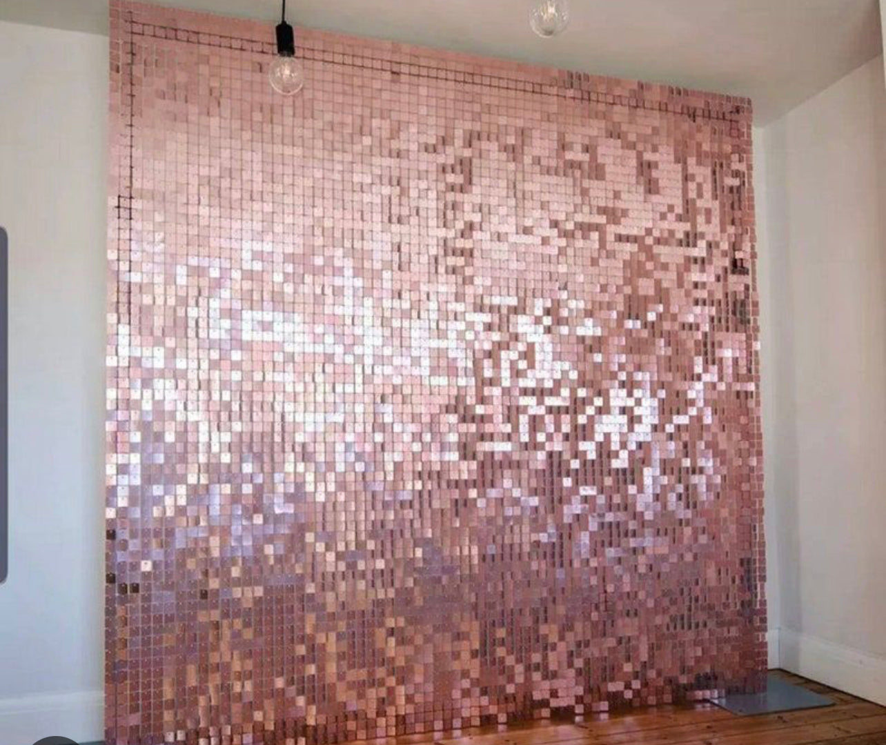 Shimer Rosa Shimmer Wall- rose gold – Dior Elegant Party Rentals