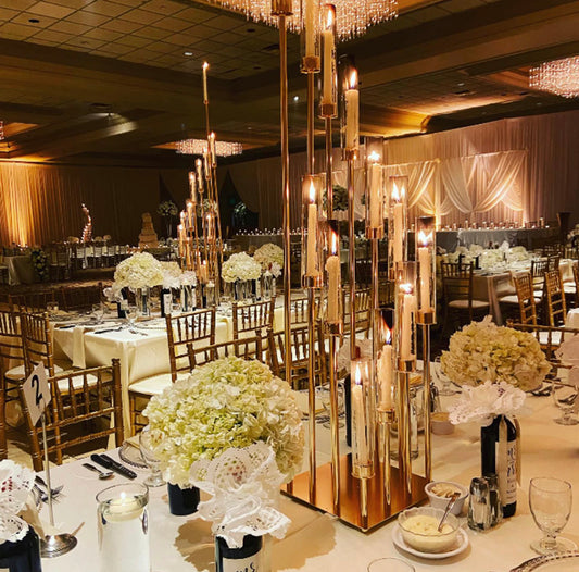 Gold 12 arm Candelabra Centerpiece